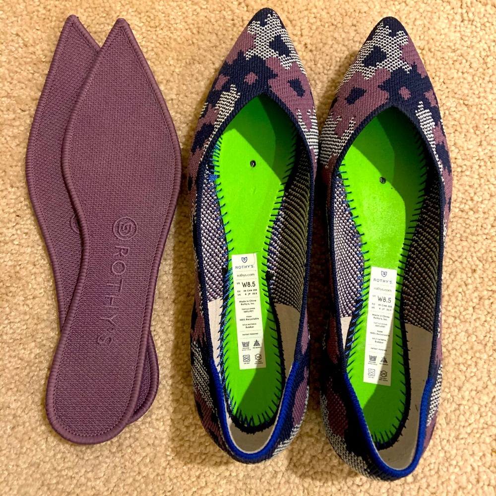 Rothy’s Violet Botanicamo Points (Size 8.5)
